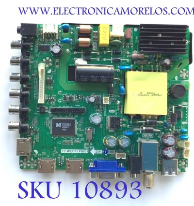 MAIN FUENTE PARA TV SUMMIT / NUMERO DE PARTE H16030339 / TP.MS3393.PB801 / 65W02 / DISPLAY ST2751A02-1 VER.2.2 / MODELO LE2836	